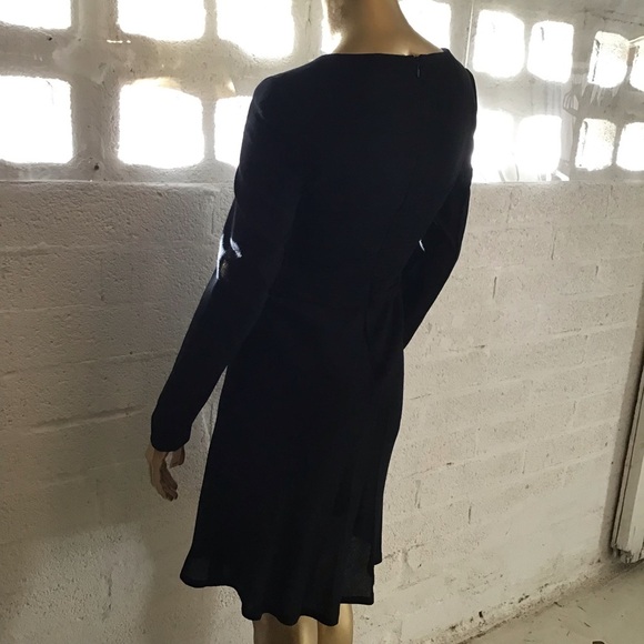 DEADSTOCK VINTAGE RENA LANGE BERGDORF GOODMAN WOOL LONG SLEEVE KNEE LENGTH DRESS - Picture 7 of 15